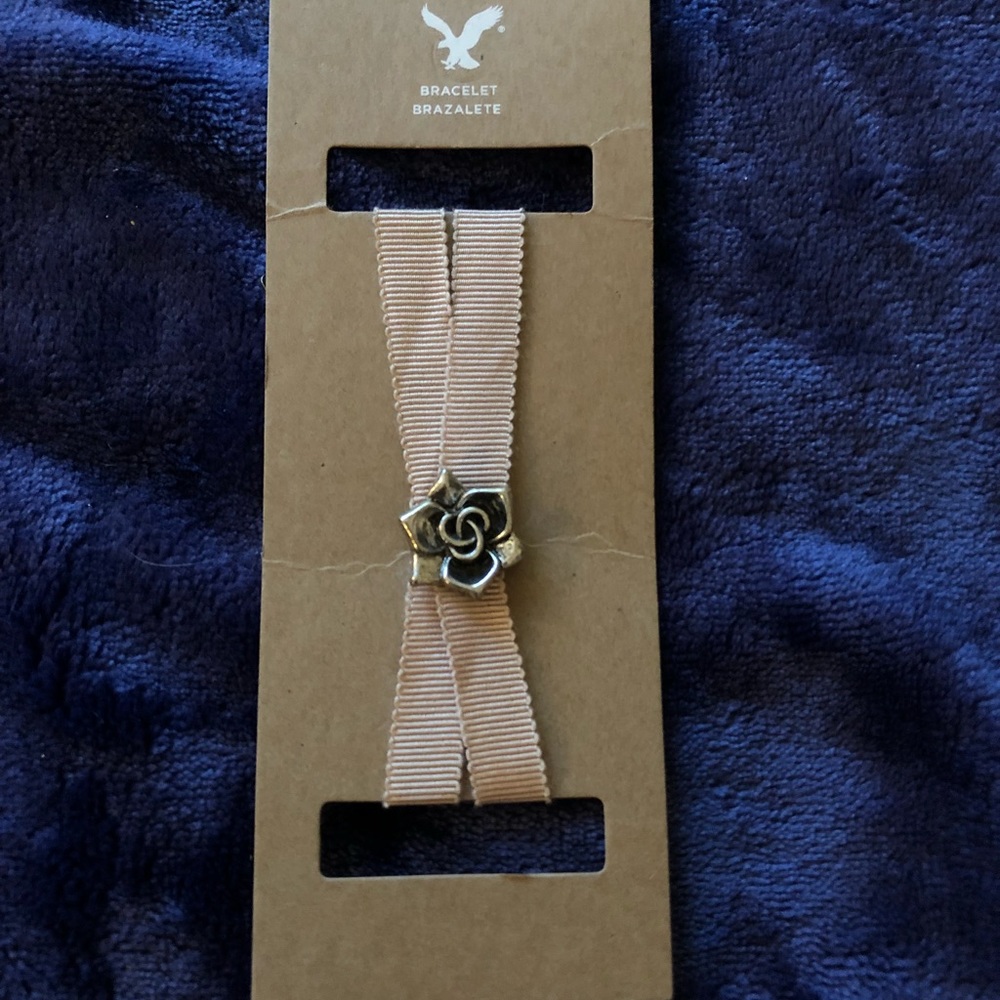 NWT American Eagle Pink Bracelet with Rose Accent